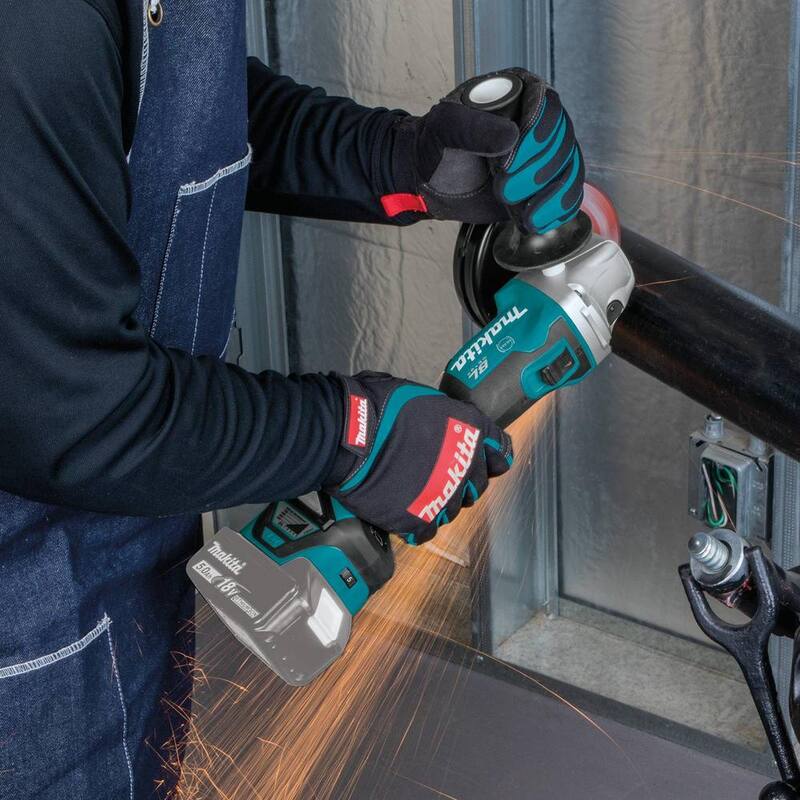 Esmeriladora angular/cortadora inalámbrica sin escobillas de 18V LXT de Makita de 4-1/2 pulgadas / 5 pulgadas con freno eléctrico (Herramienta solamente) - XAG16Z.