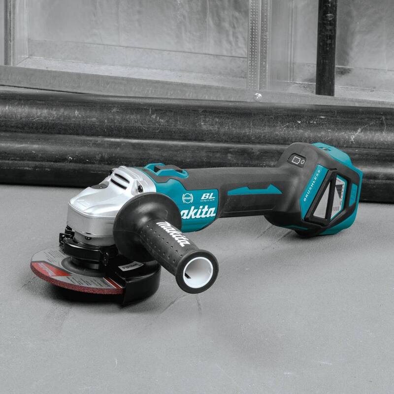 Esmeriladora angular/cortadora inalámbrica sin escobillas de 18V LXT de Makita de 4-1/2 pulgadas / 5 pulgadas con freno eléctrico (Herramienta solamente) - XAG16Z.