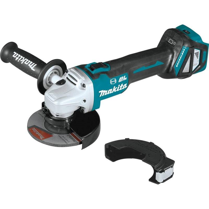 Esmeriladora angular/cortadora inalámbrica sin escobillas de 18V LXT de Makita de 4-1/2 pulgadas / 5 pulgadas con freno eléctrico (Herramienta solamente) - XAG16Z.