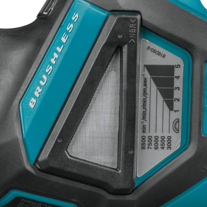 Esmeriladora angular/cortadora inalámbrica sin escobillas de 18V LXT de Makita de 4-1/2 pulgadas / 5 pulgadas con freno eléctrico (Herramienta solamente) - XAG16Z.