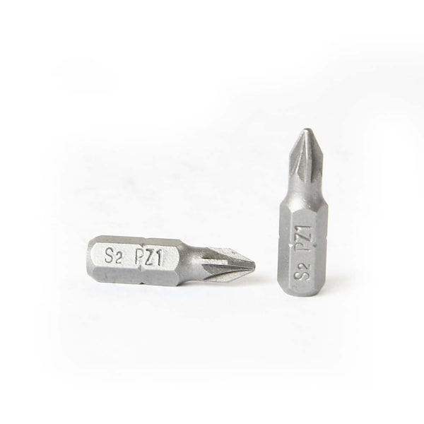 Superior Steel 1# Single End Pozidriv Screwdriver Bits - 1 Inch Long, PK 50 - BZ101-50PK