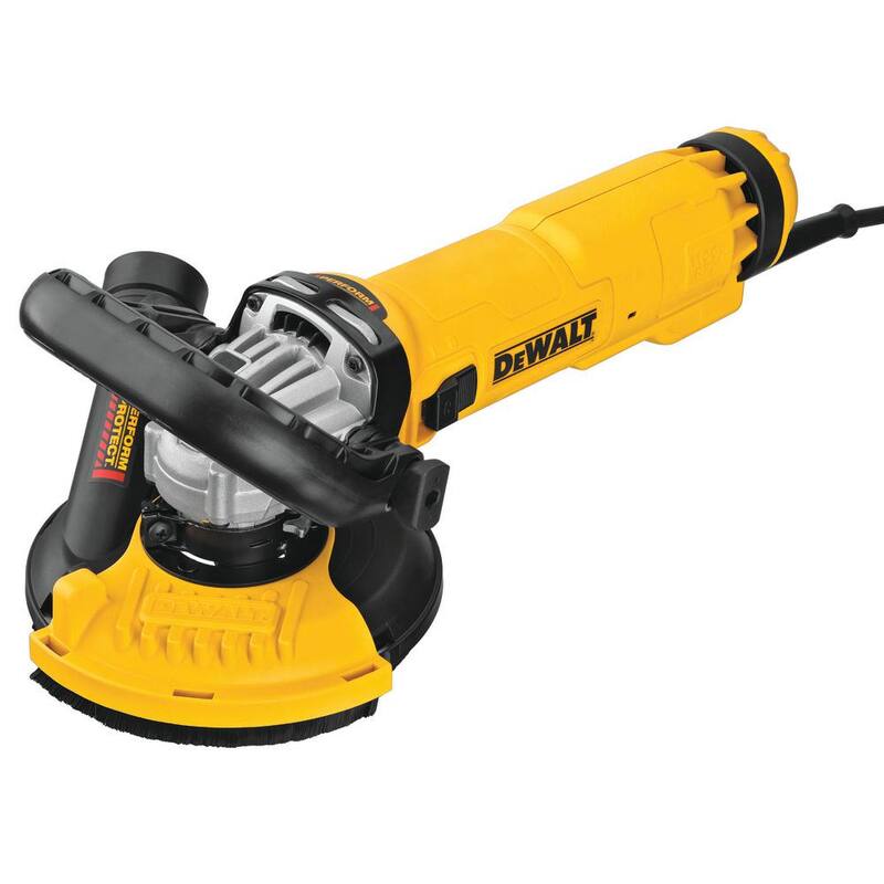 Amoladora angular con cable DEWALT de 13 amperes y 4.5 - 5 pulgadas con protector de molienda de superficie - DWE46155