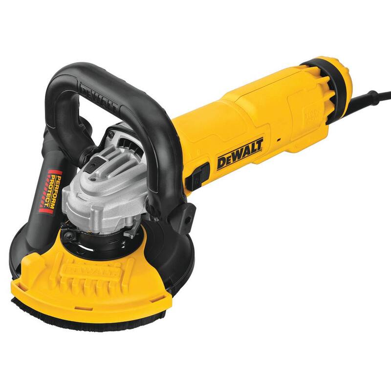 Amoladora angular con cable DEWALT de 13 amperes y 4.5 - 5 pulgadas con protector de molienda de superficie - DWE46155