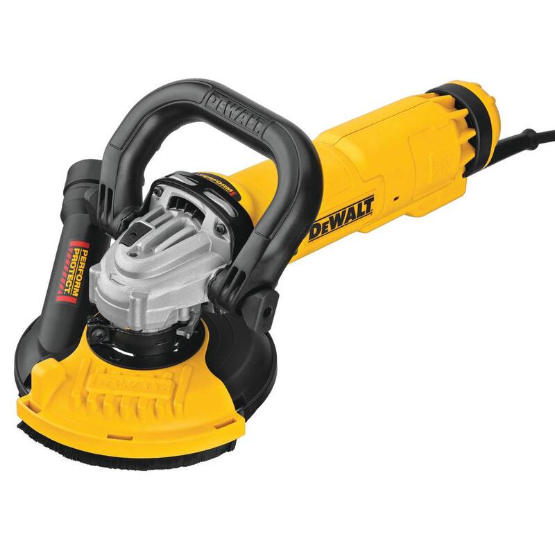 Amoladora angular con cable DEWALT de 13 amperes y 4.5 - 5 pulgadas con protector de molienda de superficie - DWE46155
