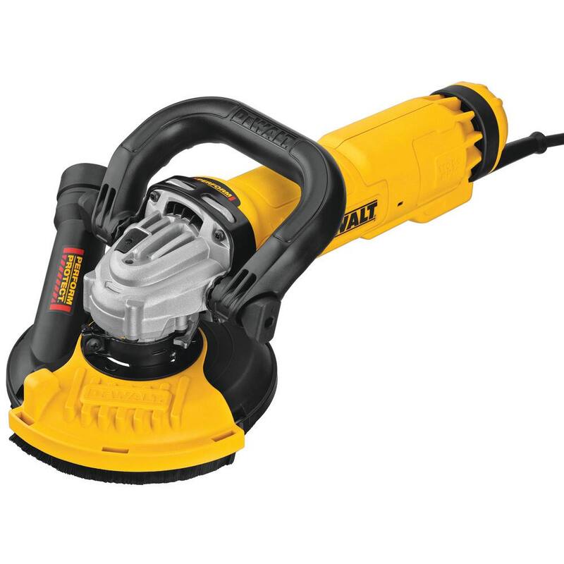 Amoladora angular con cable DEWALT de 13 amperes y 4.5 - 5 pulgadas con protector de molienda de superficie - DWE46155