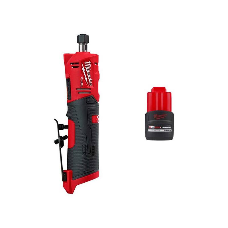 Molinillo recto inalámbrico Milwaukee M12 FUEL de 12V de iones de litio sin escobillas con paquete de batería de alto rendimiento CP 2.5 Ah - 2486-20-48-11-2425