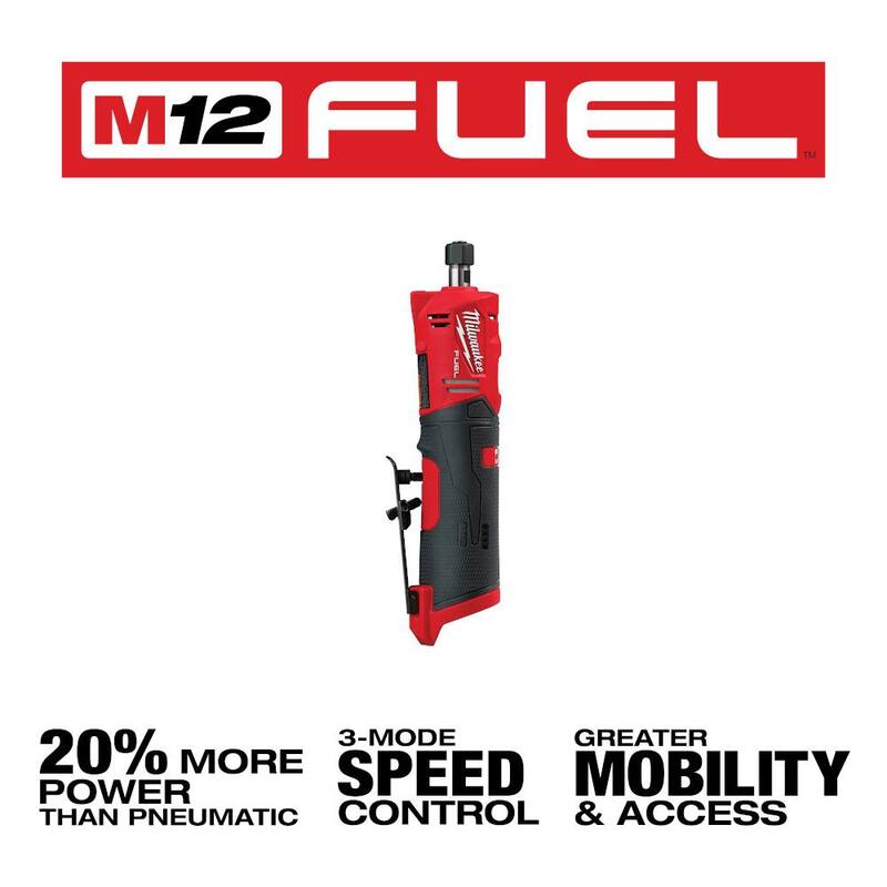 Molinillo recto inalámbrico Milwaukee M12 FUEL de 12V de iones de litio sin escobillas con paquete de batería de alto rendimiento CP 2.5 Ah - 2486-20-48-11-2425