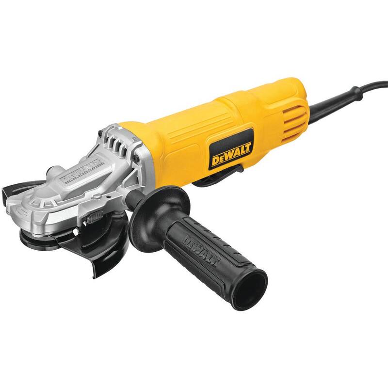 Amoladora de ángulo pequeño con cabezal plano DEWALT de 9 amperes con cable de 4.5 a 5 pulgadas - DWE4120FN