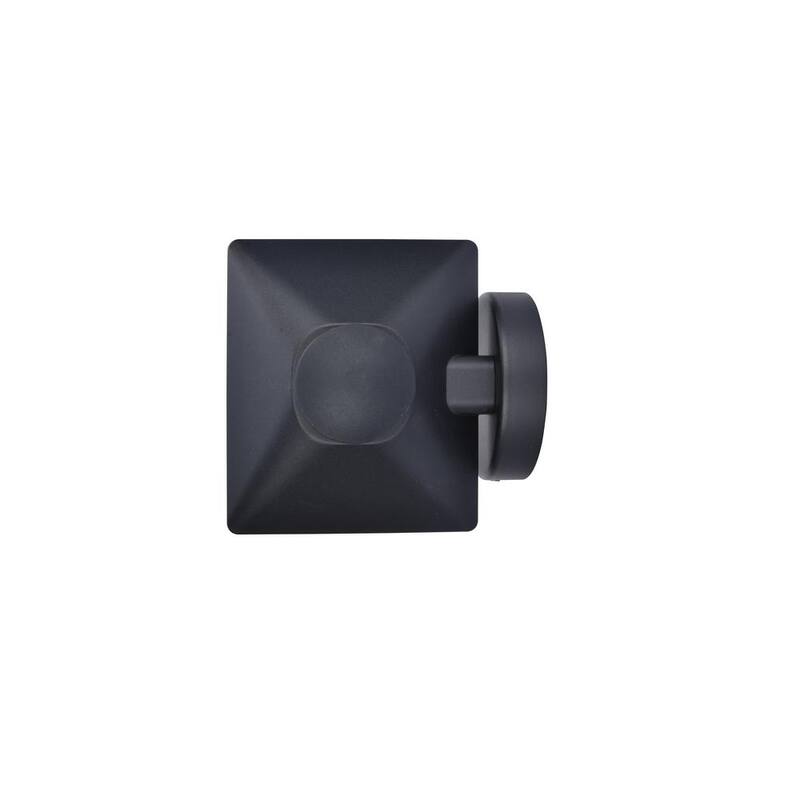 Luz de pared exterior con un candelero Hampton Bay Malena de 7.83 pulgadas y 1 luz en color negro con cableado duro y cristal claro con semillas - 5294503012