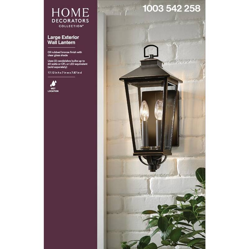 Colección de decoración para el hogar Williamsburg 17.12 pulgadas Estilo Gas 2-luces Luz de pared exterior enchufada alámbricamente Modelo Farol con No se incluye bombilla - JIQ1612A-3