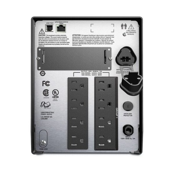 Apc Smart UPS, 1500VA, Line Interactive, Out: 120V AC In: 120V - SMT1500