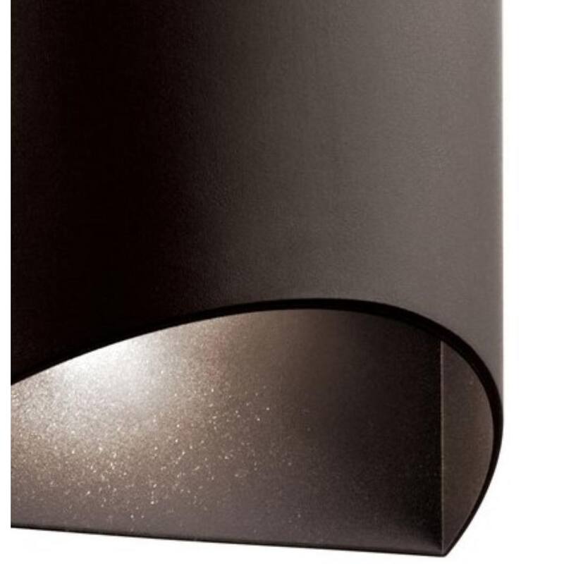 Linterna de Pared KICHLER Wesley de 14 pulgadas con 2 Luces en Bronce Arquitectónico para Exterior con LED Integrado (Paquete de 1) - 49279AZTLED