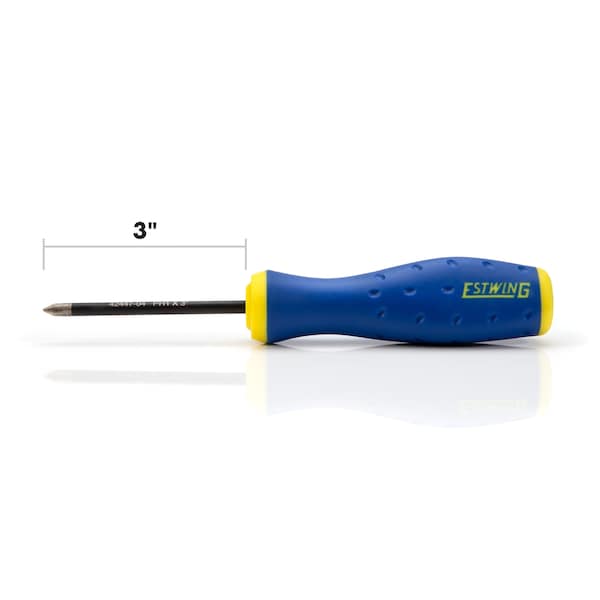 Estwing PH1 x 3" Philips Magnetic Diamond Tip Screwdriver with Ergonomic Handle - 42447-04