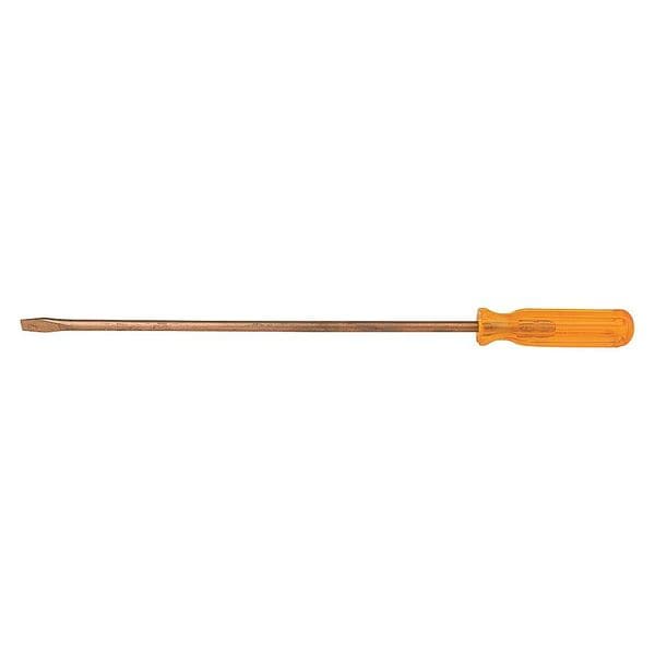 Ampco Safety Tools Non-Sparking Slotted Screwdriver 3/8 in Round - S-50