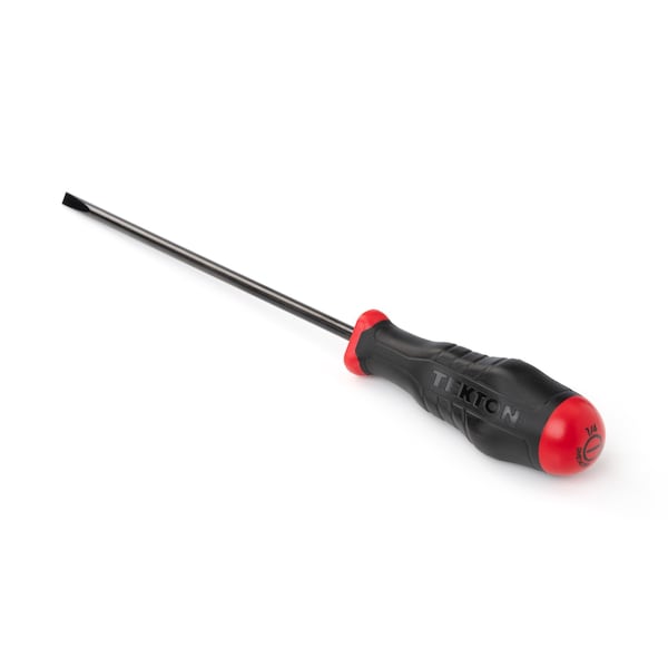 Tekton Long 1/4 Inch Slotted High-Torque Black Oxide Blade Screwdriver - DHE14250