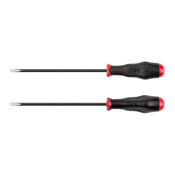 Tekton Long 1/4 Inch Slotted High-Torque Black Oxide Blade Screwdriver - DHE14250