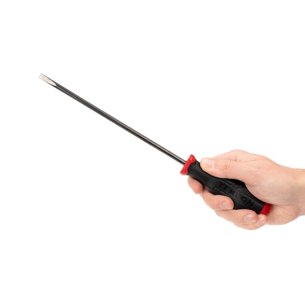 Tekton Long 1/4 Inch Slotted High-Torque Black Oxide Blade Screwdriver - DHE14250