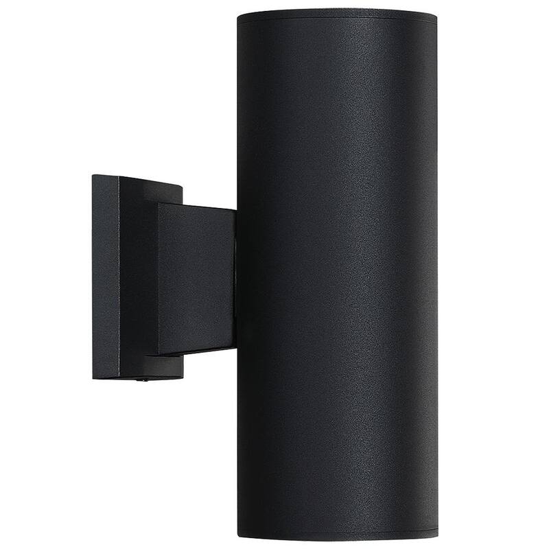 Verdadero FINE Wolfgang 11 pulgadas Negro LED 18-Watt Linterna de Pared para Exteriores con Luz Arriba-Abajo - TD60005W