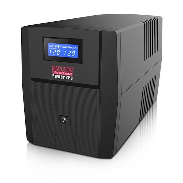 Maruson UPS System, 1000VA, Line Interactive, Out: 110 to 120V AC In: 110 to 120V AC - Maruson Pro-1000LCD