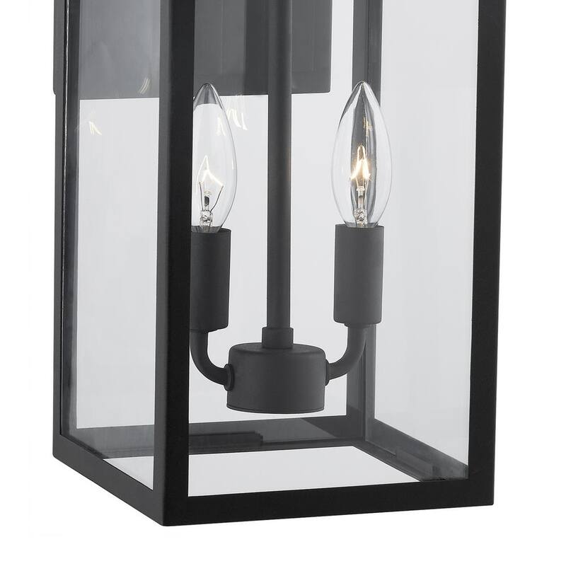 Lámpara de Pared KAWOTI de Exterior en Negro con 2 Luces - 21178