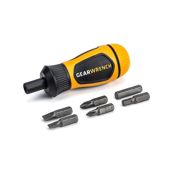 Gearwrench GW STUBBY 6IN1 RATCHET MULTIBIT DRIVER - KDT80061R
