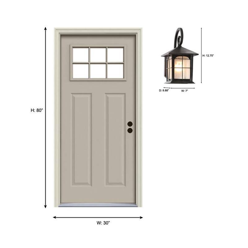 Colección de decoradores para el hogar Brimfield 12.75 pulgadas. Linterna de luz exterior de pared 1 luz de hierro envejecido con pantalla de vidrio transparente sembrado - paquete de 2
