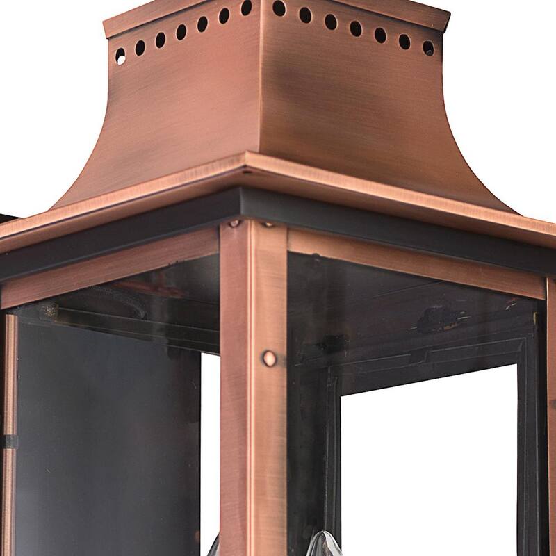Lámpara de pared para exteriores Quoizel Chalmers de cobre envejecido de 1 luz - CM8410AC