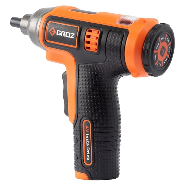 Groz Screwdriver, Insta Drive, Li Ion, 4V - 33781