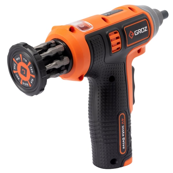 Groz Screwdriver, Insta Drive, Li Ion, 4V - 33781