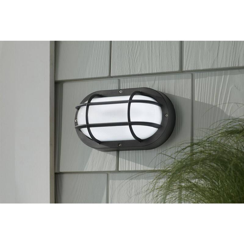 Luz de aplique para exteriores LED integrada de marca privada sin marca de 8.3 pulgadas en negro con luz blanca ajustable CCT de 3000K, 4000K, 5000K - G19716-BK