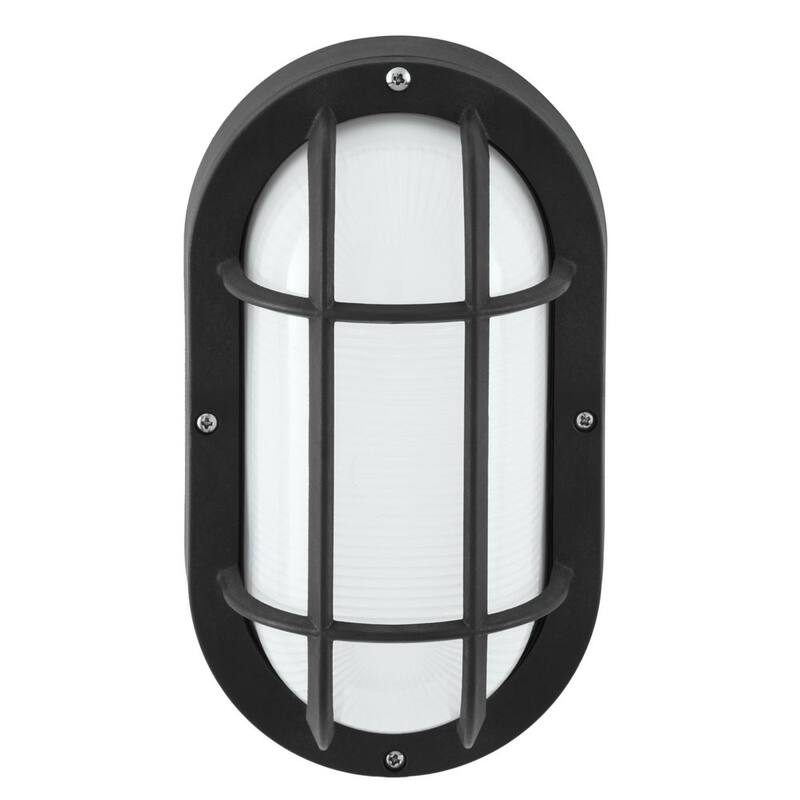 Luz de aplique para exteriores LED integrada de marca privada sin marca de 8.3 pulgadas en negro con luz blanca ajustable CCT de 3000K, 4000K, 5000K - G19716-BK