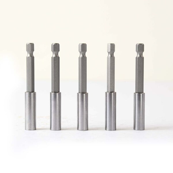 Superior Steel 1/4 Inch x 3 Inch Magnetic Screwdriver Bit Holder, PK 5 - BH75M-5PK