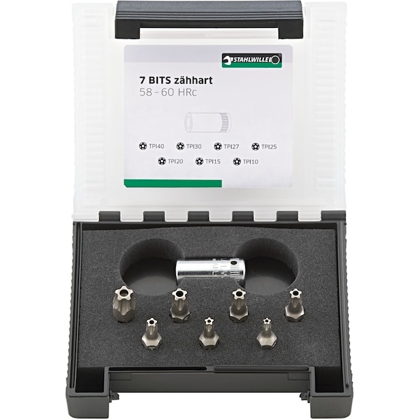 Stahlwille Tools 6, 3 mm (1/4") 5-star Bit set 8-pcs. - 96081113