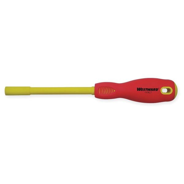 Westward Nut Driver, 6.0mm, Hollow, Ergo, Ins, 5 in. - 1YXL7