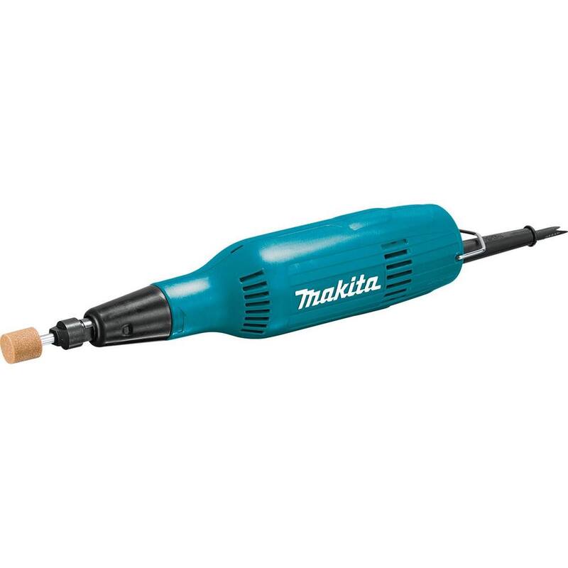 Makita 2.2 Amperios Con Cable 1/4 de Pulgada Amoladora Recta Compacta con interruptor basculante, 28,000 RPM - GD0603