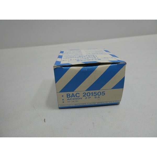 Matsushita Miniature Circuit Breaker, 5A, 2 Pole, 220V AC - BAC 201205