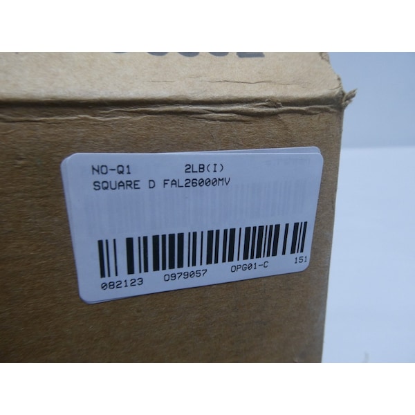 Square D Molded Case Circuit Breaker, FAL Series, 100A, 2 Pole, 600V AC - FAL26000MV