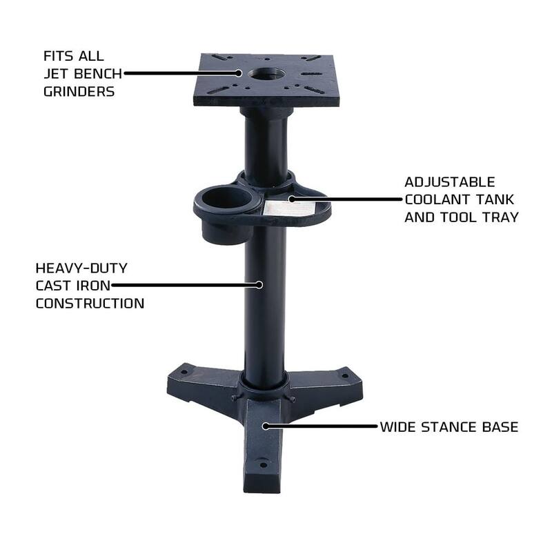 Molinillo de tienda Jet JBG-8A de 8 pulgadas y soporte JPS-2A - 577102K