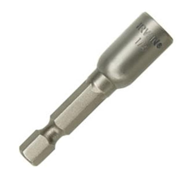 Irwin Magnetic Nutsetter, 3/8" Hex Lobular, 1/4" Hex Shank with Groove, 2-9/16" Long, Carded - IWAF24338