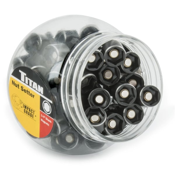 Titan Magnt Nut Settr Display, 50 pcs, 1/2", 45mm - 16187-50