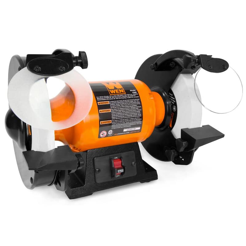 Amoladora de banco de velocidad lenta de 8 pulgadas y 3 amperios WEN - BG4286
