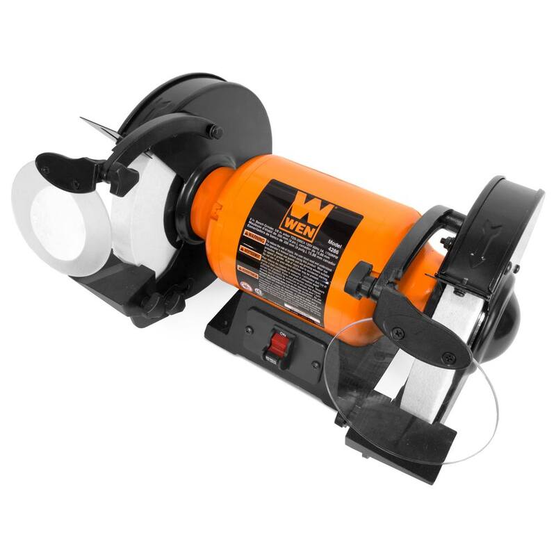 Amoladora de banco de velocidad lenta de 8 pulgadas y 3 amperios WEN - BG4286