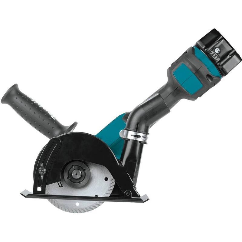 Kit de esmeriladora angular inalámbrica sin escobillas Makita 18V 5.0Ah LXT de ion de litio de 4-1/2/5 pulgadas - XAG04T