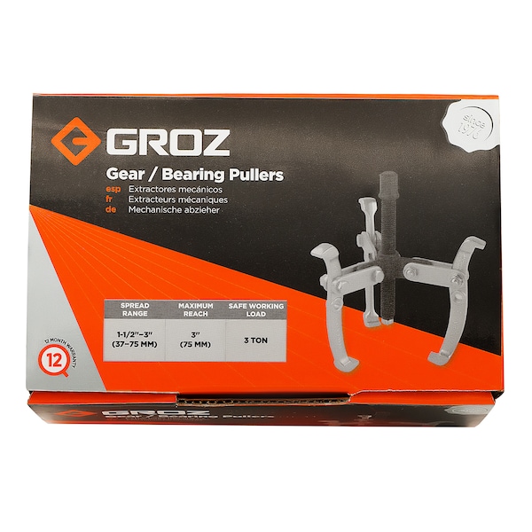 Groz Bearing Pliers, 3 Jaw, 75mm - 36030