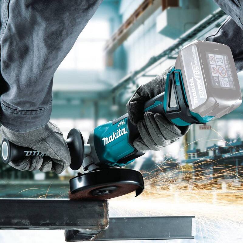 Makita 18V LXT Amoladora angular inalámbrica sin escobillas de litio 4-1/2 / 5 in. con freno eléctrico (sólo herramienta) - XAG09Z