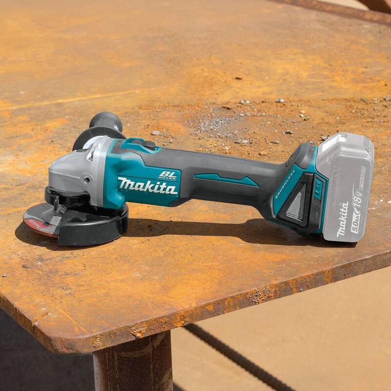 Makita 18V LXT Amoladora angular inalámbrica sin escobillas de litio 4-1/2 / 5 in. con freno eléctrico (sólo herramienta) - XAG09Z