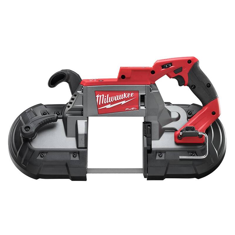 Molinillo inalámbrico sin escobillas Milwaukee M18 FUEL de 18V de iones de litio de 4-1/2 in./5 in. con sierra de cinta de corte profundo (2 herramientas) - 2880-22-2729-20