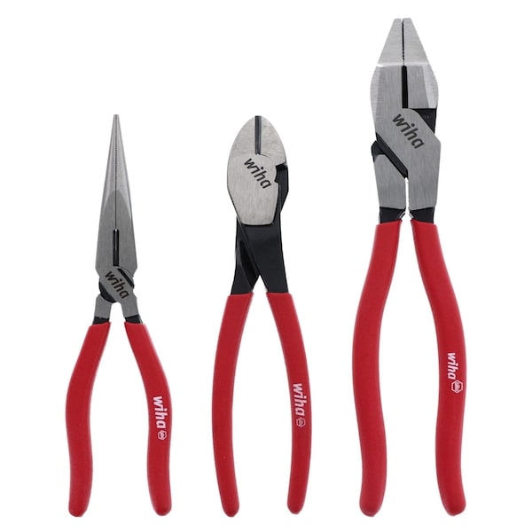 Wiha 3 Piece Classic Grip Pliers And Cutters Set - 32634