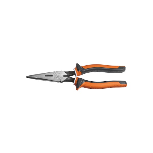 Klein Tools 8 49/64 in Long Nose Plier, Side Cutter Ergonomic Handle - 203-8-EINS