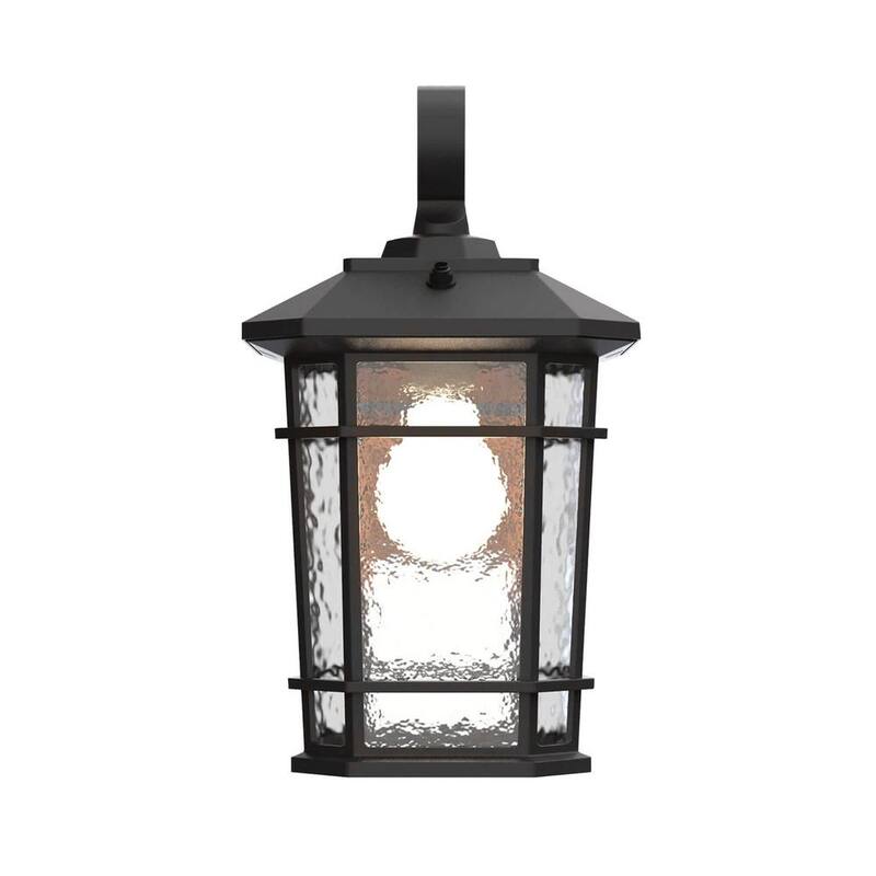 Lámpara de pared LED exterior negra KODA Williams con enchufe de corriente - LM030167-1